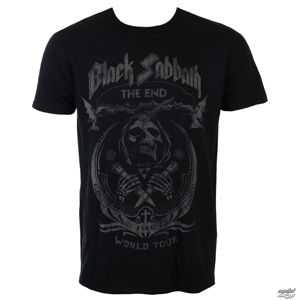 Tričko metal ROCK OFF Black Sabbath The End Mushroom Cloud černá XL