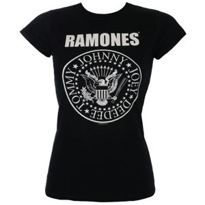 Tričko metal ROCK OFF Ramones Seal Skinny černá S