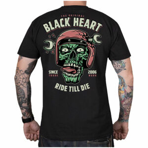 tričko BLACK HEART RIDE TILL DIE černá XL