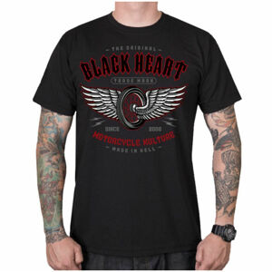 tričko pánské BLACK HEART - MOTORCYCLE - BLACK - 10224 XL