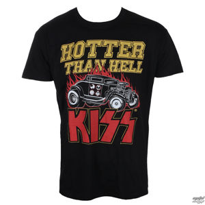 Tričko metal HYBRIS Kiss Hotter Than Hell černá XL
