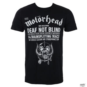 Tričko metal ROCK OFF Motörhead Deaf Not Blind černá XXL