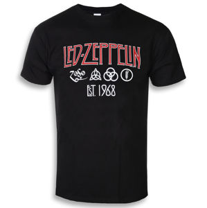 Tričko metal NNM Led Zeppelin Symbols Est 68 Black černá S