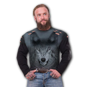 tričko SPIRAL SHADOW WOLF černá
