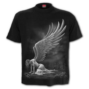 tričko SPIRAL ANGEL černá S