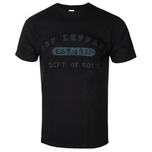 Tričko metal ROCK OFF Def Leppard Collegiate Logo černá
