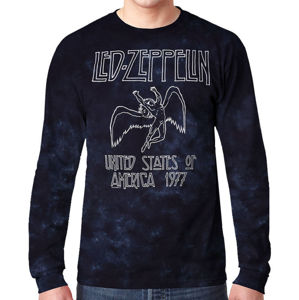 Tričko metal LIQUID BLUE Led Zeppelin USA TOUR '77 černá XL