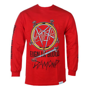 tričko pánské s dlouhým rukávem SLAYER - DIAMOND - Reign In Blood - Red - RED_B20DMPC305S XXL