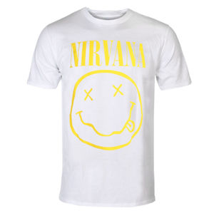 Tričko metal ROCK OFF Nirvana Yellow Smiley černá L