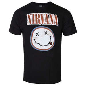 Tričko metal ROCK OFF Nirvana Distressed Logo černá L