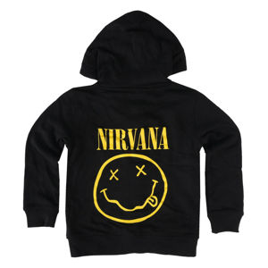 mikina s kapucí Metal-Kids Nirvana Smiley černá 104