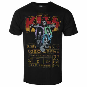 Tričko metal ROCK OFF Kiss Cobra Arena '76 černá XL
