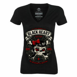 tričko BLACK HEART LADY LUCK černá S