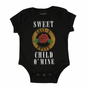 Dětské body ROCK OFF Guns N' Roses Child O' Mine Rose černá