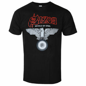 Tričko metal RAZAMATAZ Saxon WHEELS OF STEEL černá XXL