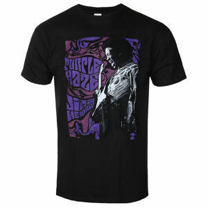 tričko pánské Jimi Hendrix - Purple Haze - Black - ROCK OFF - JHXTS09MB S