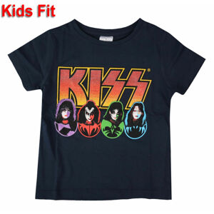 Tričko metal ROCK OFF Kiss Logo Faces & Icons černá 14-15