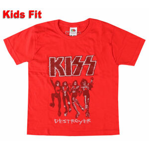 tričko dětské Kiss - Destroyer Sketch - RED - ROCK OFF - KISSTS20BR 7-8