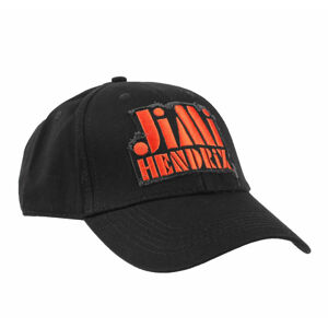 kšiltovka Jimi Hendrix - Orange Stencil Logo - BLACK - ROCK OFF - JHXCAP01OB