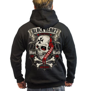 mikina s kapucí BLACK HEART CRUSTY DEMONS černá L