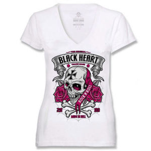 tričko street BLACK HEART CRUSTY černá