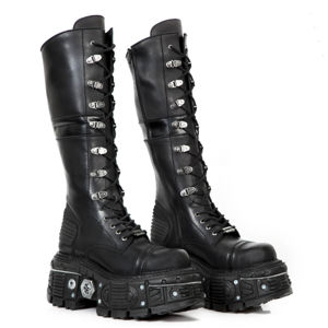 boty kožené NEW ROCK Itali Negro černá 40
