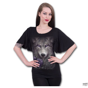 tričko SPIRAL WOLF ROSES černá XL