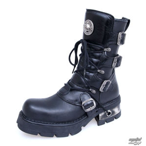 boty kožené NEW ROCK Classic Boots (373-S1) Black černá 44