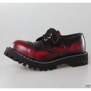boty kožené STEEL černá červená 38