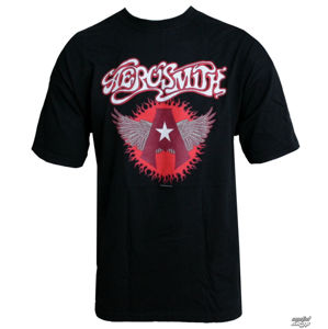 Tričko metal HYBRIS Aerosmith Flying A Logo černá vícebarevná