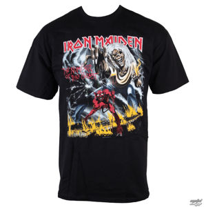 Tričko metal ROCK OFF Iron Maiden The Number of the Beast černá L