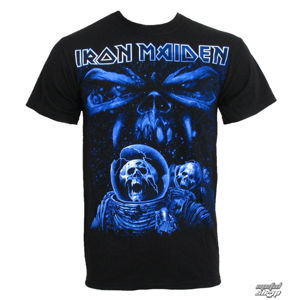 Tričko metal ROCK OFF Iron Maiden Blue Album Spaceman černá S