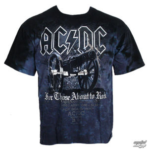 Tričko metal LIQUID BLUE AC-DC For Those About to Rock černá šedá modrá