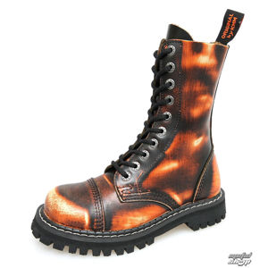 boty kožené KMM černá oranžová 47