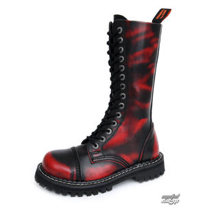 boty kožené KMM černá červená 47