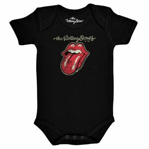 Dětské body Metal-Kids Rolling Stones (Classic Tongue) černá