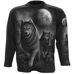 tričko SPIRAL Wolf Pack Wrap černá