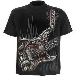 tričko SPIRAL Air Guitar černá