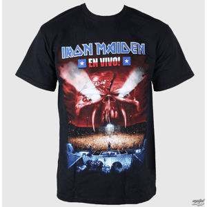 Tričko metal ROCK OFF Iron Maiden En Vivo černá