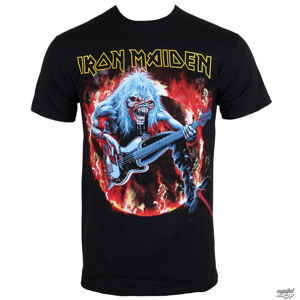 Tričko metal ROCK OFF Iron Maiden Fear Live Flames černá L