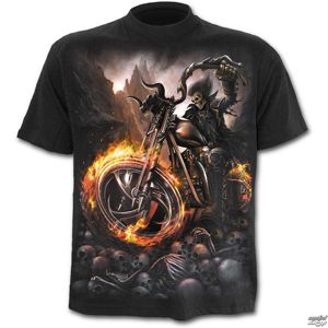 tričko SPIRAL Wheels Of Fire černá M