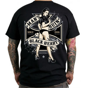 tričko street BLACK HEART MANS RUIN černá M