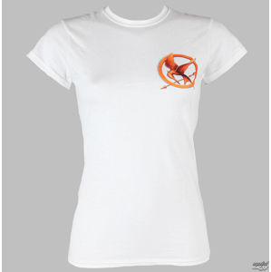 tričko LIVE NATION Hunger Games Mocking Jay Pin bílá XXL