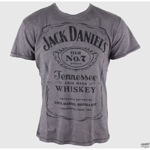 tričko street JACK DANIELS Jack Daniels Acid Washed šedá