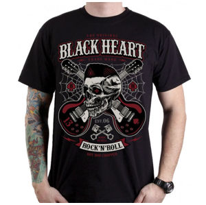tričko street BLACK HEART ROCKABILLY BOY černá