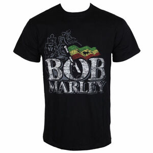 Tričko metal ROCK OFF Bob Marley Distressed Logo černá XXL