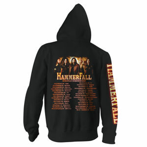 mikina s kapucí ART WORX Hammerfall Dominion World Tour černá M