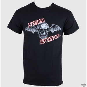 Tričko metal LIVE NATION Avenged Sevenfold Death Bat Glow Skull černá S