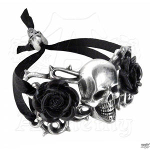 náramek ALCHEMY GOTHIC Skull & Briar Rose