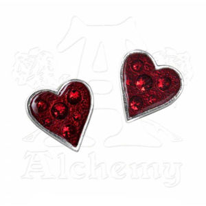 náušnice ALCHEMY GOTHIC - Heart's Blood - E332